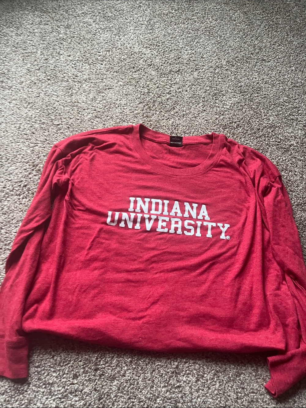 Indiana University Red Long Sleeve Tee large